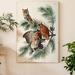 Loon Peak® Pl 97 Little Screech Owl - Wrapped Canvas Print Canvas in Brown/Gray/Green | 12 H x 8 W x 1 D in | Wayfair