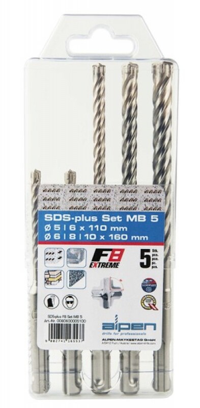 SDS Plus Bohrersatz 5 - 10mm FORCE-X , für Stahlbeton, Hartgestein u.a. Image