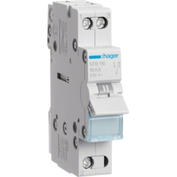Hager Gruppenschalter REG, 1S, 16A, 400V, Gruppenschalter, 1TE, SFB116 Image