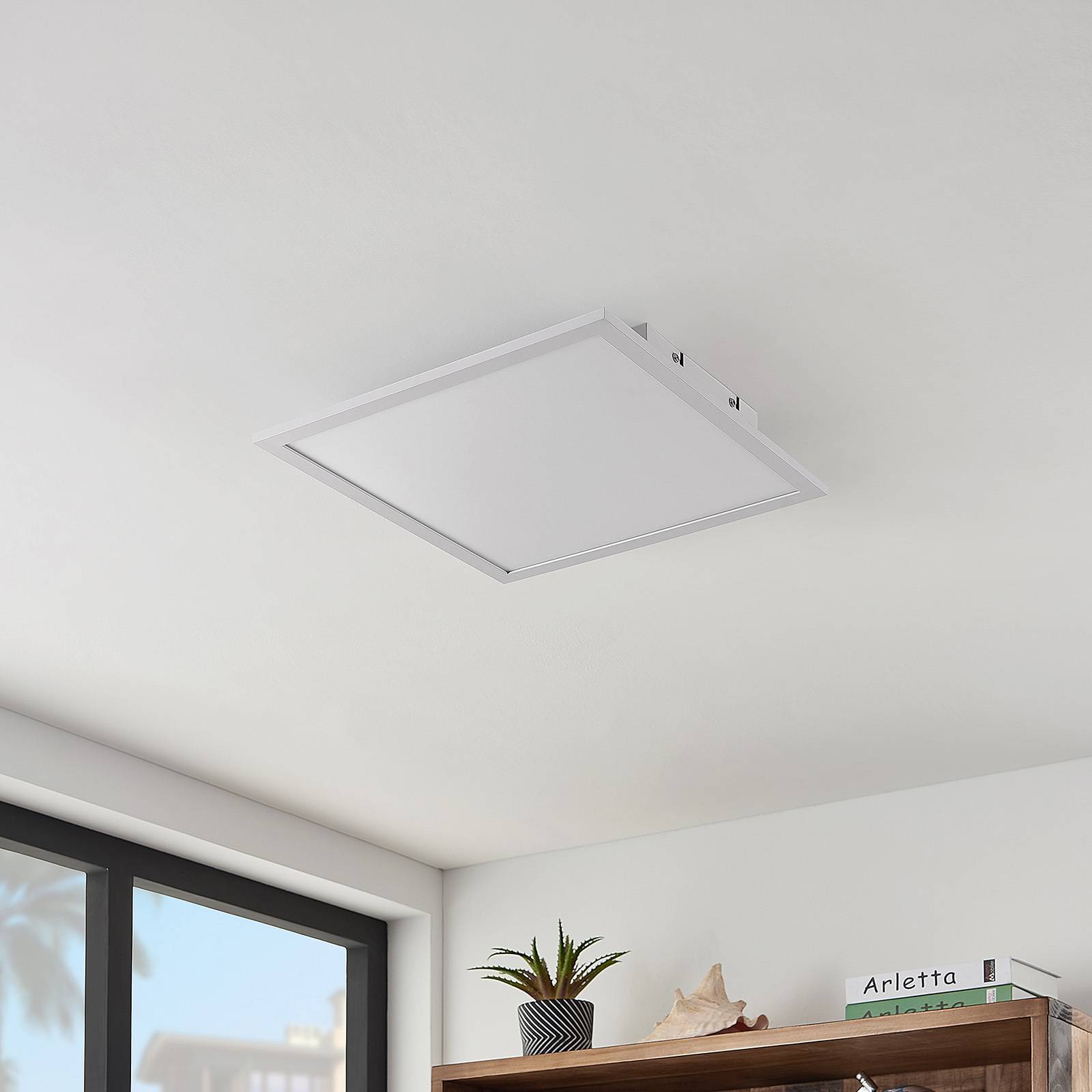 LED Deckenlampe Quais Lindby, weiß / opal, für Küche, Aluminium, Modern, LED Deckenleuchte