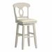 Three Posts™ Fortville Swivel Bar & Counter Stool Wood/Upholstered in White | 47.24 H x 21.3 W x 21.65 D in | Wayfair