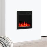 Orren Ellis Shipham Electric Fireplace Insert in Black/Blue/Indigo | 18.02 H x 19.87 W x 5.5 D in | Wayfair 240FDE3896884BA5BA43DDD785E9A84C