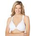 Plus Size Women's Brigitte Racerback Front-Close Seamless Underwire Bra by Leading Lady in White (Size 48 D)