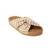 Extra Wide Width Women's The Reese Footbed Sandal by Comfortview in Khaki (Size 10 1/2 WW)