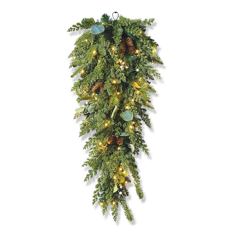 Majestic Holiday Teardrop Swag - Frontgate - Outdoor Christmas Decorations