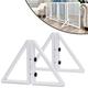 WELLAND Triangle Support Feet Set of 2 for 360 Degree Configurable Gate Collection | Solid Pine Wood | Easy to Install | 2 Pairs of Safety Fence Feet for Freestanding Pet Gates | White