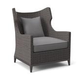 Bernhardt Captiva Patio Chair w/ Cushions Wicker/Rattan in Gray | 40 H x 33 W x 30 D in | Wayfair OP1102_6031-010