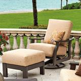 Telescope Casual St. Catherine Swivel Patio Chair w/ Cushions Plastic in Brown | 36.25 H x 30 W x 35.25 D in | Wayfair KK6D84801