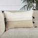 Joss & Main Griffin 100% Linen Lumbar Rectangular Pillow Polyester/Polyfill in Black/Brown/White | 13 H x 21 W x 6 D in | Wayfair