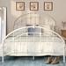 Three Posts™ Ackerman Low Profile Standard Bed Metal in White | 56.25 H x 64.5 W x 87.25 D in | Wayfair 4EF8D7BF70A547F1BA48617FEDAAD737