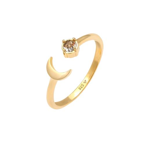 Elli – Elli Ring Halbmond Turmalin Offen Astro Design 925 Silber Ringe Damen