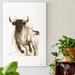Millwood Pines 'Rustic Bull II' - Wrapped Canvas Painting Print Canvas, Solid Wood in White | 36 H x 24 W x 1.5 D in | Wayfair