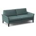Greyleigh™ Logan 77.75" Flared Arm Sofa w/ Reversible Cushions Other Performance Fabrics in Blue/Black | 33 H x 77.75 W x 36.75 D in | Wayfair