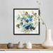 Winston Porter 'Blue Leaves II' by Asia Jensen - Painting Print on Canvas Canvas | 14 H x 14 W x 1.75 D in | Wayfair