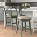 Three Posts™ Fortville Swivel Bar & Counter Stool Wood/Upholstered in Green | 47.24 H x 21.3 W x 21.65 D in | Wayfair