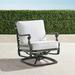 Carlisle Swivel Lounge Chair with Cushions in Slate Finish - Rain Resort Stripe Dove, Standard - Frontgate