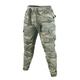 Muscle Alive Mens Jogger Cargo Pants with Multi-Pockets Tapered Slim Fit 100% Heavy Vintage Cotton Color Green Camo Size M