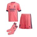 Real Madrid Adidas Season 2020/21 Official Full Kit, Child, Pink, 4/5 Years