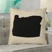 Ivy Bronx Austrinus Oregon Pillow in, Spun Polyester/Euro Pillow Polyester/Polyfill blend in Black | 26 H x 26 W in | Wayfair IVBX4982 44217405