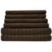 Charlton Home® Tanvir 6PC Stripped Bed Sheet Set in Brown | King | Wayfair CHRL5732 40430704
