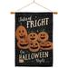 Breeze Decor Fright on Halloween Night 2-Sided Polyester 40 x 28 in. Flag Set in Black/Brown/Orange | 40 H x 28 W x 1 D in | Wayfair