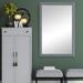 Lark Manor™ Morgan Wood Framed w/ Safety Backing Ideal for Bathroom/Vanity Mirror in Gray | 24 H x 28 W x 1 D in | Wayfair