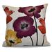 Lark Manor™ Poppies Outdoor Square Pillow Cover & Insert Polyester/Polyfill blend in Indigo | 20 H x 20 W x 7 D in | Wayfair