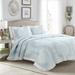 House of Hampton® Callicoat Reversible Coverlet/Bedspread Set Cotton in Blue | Full/Queen Bedspread + 2 Standard Shams | Wayfair