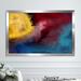 Orren Ellis 'Let There Be Light, Genesis 1:3' by Mark Lawrence Painting Print Canvas in Blue/Red/Yellow | 27.5 H x 39.5 W x 0.75 D in | Wayfair