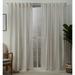 Corrigan Studio® Kimberlee Solid Color Semi-Sheer Tab Top Curtain Panels Polyester/Linen in White/Brown | 96 H in | Wayfair