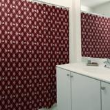 East Urban Home Argyle Skulls Single Shower Curtain Polyester in Red | 74 H x 71 W in | Wayfair B5D645732C8E42D1BA8A2923583D2FCB