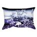 Bloomsbury Market Clair Fuji & Cherry Blossoms Cotton Pillow Cover Cotton in Indigo | 14 H x 20 W x 3 D in | Wayfair BBMT5538 40989762