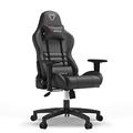 Furgle Office Gaming Chair Racing Style High-Back Office Chair w/4D Adjustable Armrests PU Leather Executive Ergonomic Swivel Video Game Chairs with Rocking Mode (Blackness)