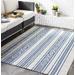 Yankalilla 6'7" Round Navy/Pale Blue/Dark Blue/Off White Outdoor Area Rug - Hauteloom