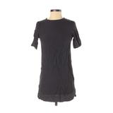 H&M Casual Dress - Shift Crew Neck Short Sleeve: Black Dresses - Women's Size 2