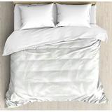 East Urban Home Abstract Sketchy Palm Leaves Jungle Foliage Tropical Eco Exotic Branch Artsy Design Duvet Cover Set Microfiber in White | Wayfair