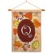 Breeze Decor Autumn Initial 2-Sided Polyester 40 x 28 in. Flag Set in Red/Brown | 40 H x 28 W x 1 D in | Wayfair BD-HA-HS-130043-IP-BO-03-D-US09-BD