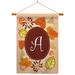 Breeze Decor Autumn Initial 2-Sided Polyester 40 x 28 in. Flag Set in Red/Brown | 40 H x 28 W x 1 D in | Wayfair BD-HA-HS-130027-IP-BO-03-D-US09-BD