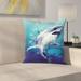 East Urban Home Shark Oceanlife Animal Square Pillow Cover Polyester | 18 H x 18 W x 2 D in | Wayfair ETHE2176 44281725