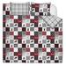 Loon Peak® Mcguigan Gray/Red/Black Microfiber Reversible Quilt Set Polyester/Polyfill/Microfiber in Black/Gray | King Quilt + 2 Shams | Wayfair