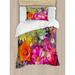 East Urban Home Vibrant Flower Bouquet w/ Daisy Peony Gerbera Petals Romantic Arrangement Print Duvet Cover Set Microfiber | Twin | Wayfair