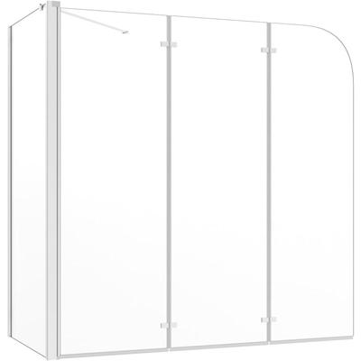 Duschabtrennung 120x69x130 cm Hartglas Transparent vidaXL