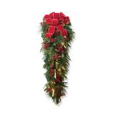 Christmas Cheer Swag with Cascading Lights - Frontgate - Outdoor Christmas Decorations