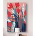 Marmont Hill Mixed Indoor Plants - Wrapped Canvas Painting Print Canvas in Blue/Green/Red | 12 H x 8 W x 1.5 D in | Wayfair MH-EXPFLO-19-C-12