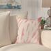 Bay Isle Home™ Shibori Stripe Geometric Throw Pillow Cover & Insert Polyester/Polyfill blend in Pink | 16 H x 16 W x 6 D in | Wayfair