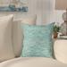 Breakwater Bay Marled Knit Print Outdoor Square Pillow Cover & Insert Polyester/Polyfill blend in Green | 18 H x 18 W x 7 D in | Wayfair