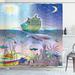 East Urban Home Ocean Pirate Ship Coral Reefs Single Shower Curtain Polyester | 70 H x 69 W in | Wayfair EABN1206 39404442