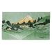 Green 39 x 0.25 in Area Rug - World Menagerie Mt. Fuji Reflected in Lake Kawaguchi Area Rug Polyester | 39 W x 0.25 D in | Wayfair