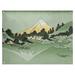 World Menagerie Mt. Fuji Reflected in Lake Kawaguchi Wall Tapestry Polyester in Green | 37.5 H x 27.5 W in | Wayfair