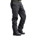 MAGCOMSEN Mens Relaxed-Fit Outdoor Work Trousers Cotton Military Combat Trousers with Zip Pockets, Grey, 36